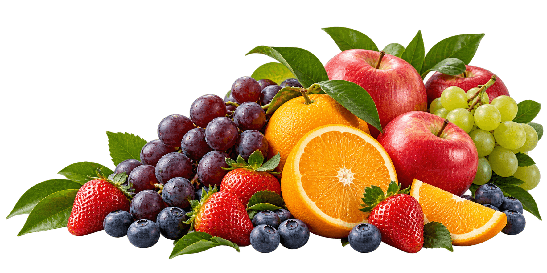 A colourful assortment of fresh fruit